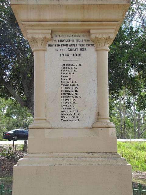 Apple Tree Creek War Memorial - Accommodation Broadbeach 1