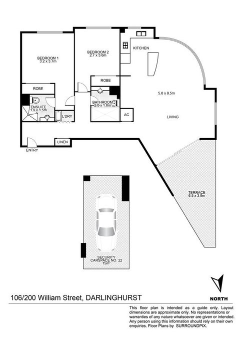 Lower Bridge And Sails - Executive 2BR Darlinghurst Apartment With Balcony And Rooftop Views - Accommodation Broadbeach 15